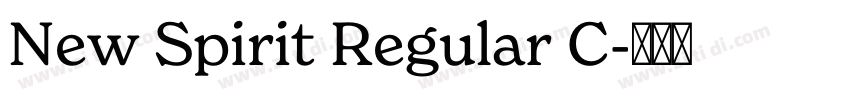 New Spirit Regular C字体转换